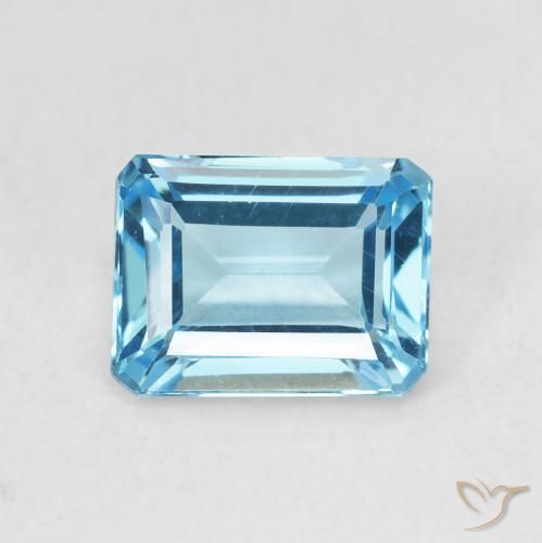 1.99ct Natural Swiss Blue Topaz, Emerald Cut, VVS