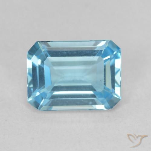 1.81ct Natural Swiss Blue Topaz, Emerald Cut, VVS