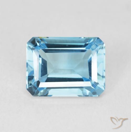 2.06ct Natural Swiss Blue Topaz, Emerald Cut, VVS