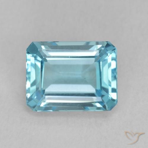 1.92ct Natural Swiss Blue Topaz, Emerald Cut, VVS