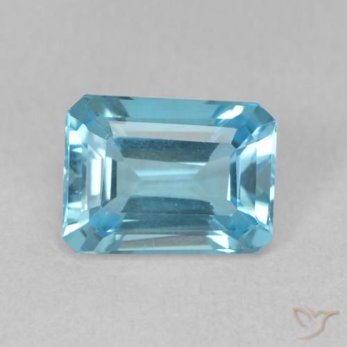 1.91ct Natural Swiss Blue Topaz, Emerald Cut, VVS