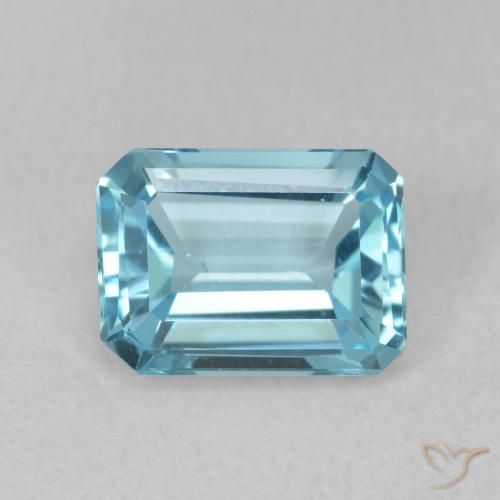 1.86ct Natural Swiss Blue Topaz, Emerald Cut, VVS
