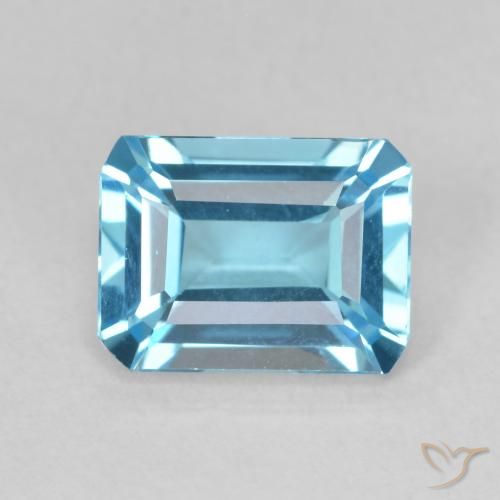 1.94ct Natural Swiss Blue Topaz, Emerald Cut, VVS