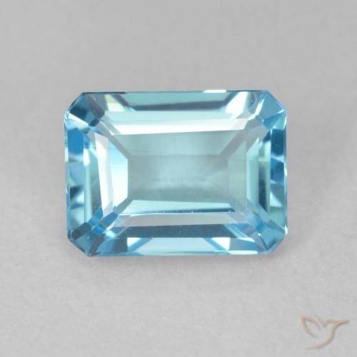 1.88ct Natural Swiss Blue Topaz, Emerald Cut, VVS