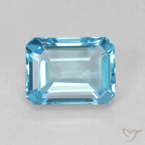 2.03ct Natural Swiss Blue Topaz, Emerald Cut, VVS