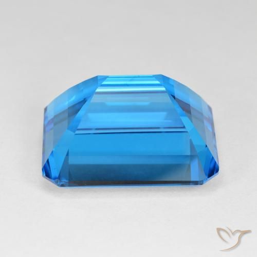 Topaz Gemstone in 24.3 x 19.2 mm Size for Sale, Topaz Stone in Deep Swiss Blue Color