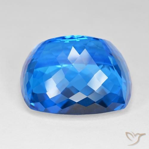 Topaz Gemstone in 29.7 x 26.7 mm Size for Sale, Topaz Stone in Swiss Blue Color
