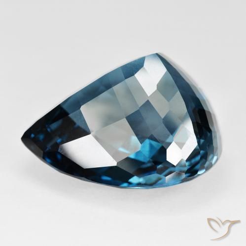 Topaz Gemstone in 34.4 x 31.8 mm Size for Sale, Topaz Stone in London Blue Color