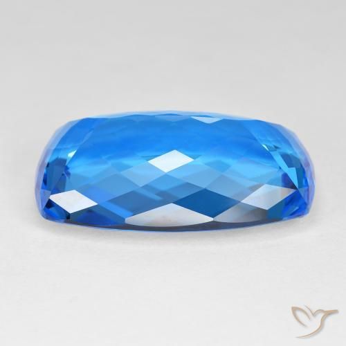 Topaz Gemstone in 28.8 x 17.4 mm Size for Sale, Topaz Stone in Deep Swiss Blue Color