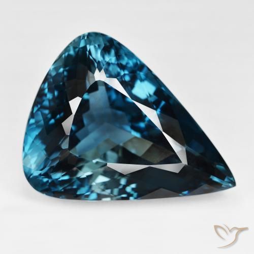 158.20ct Natural London Blue Topaz, Pear Shape, IF