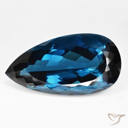 205.95ct Natural London Blue Topaz, Pear Shape, IF