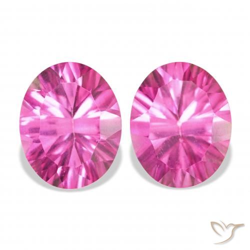 6.11ctw Natural Hot Pink Topaz, Oval, VS