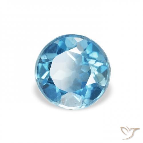 11.42 ctw Blue Topaz Stones, Natural Topaz in Round Facet Shape for Sale