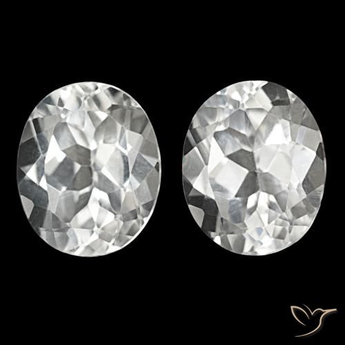 11.92ctw White Topaz, Oval, VVS-VS