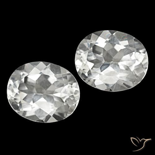11.35 ctw White Topaz Stones, Natural Topaz in Oval Facet Shape for Sale
