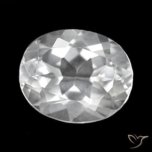 5.72 ct White Topaz Stone, Natural Topaz in Oval Facet Shape for Sale