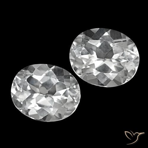 11.72 ctw White Topaz Stones, Natural Topaz in Oval Facet Shape for Sale