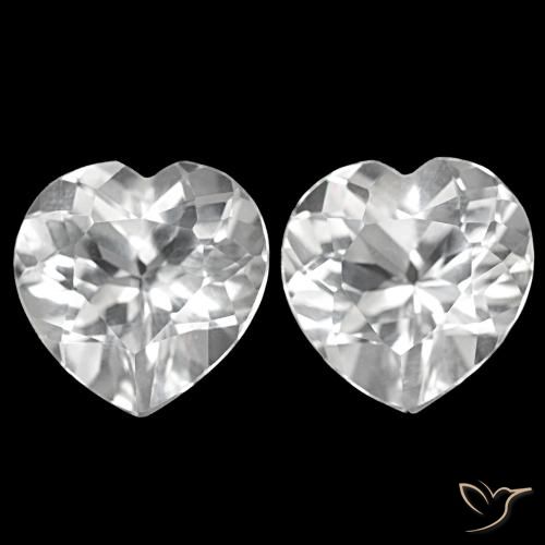 8.27ctw White Topaz, Heart, VVS-VS