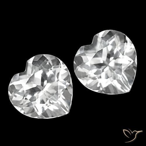 8.76 ctw White Topaz Stones, Natural Topaz in Heart Facet Shape for Sale