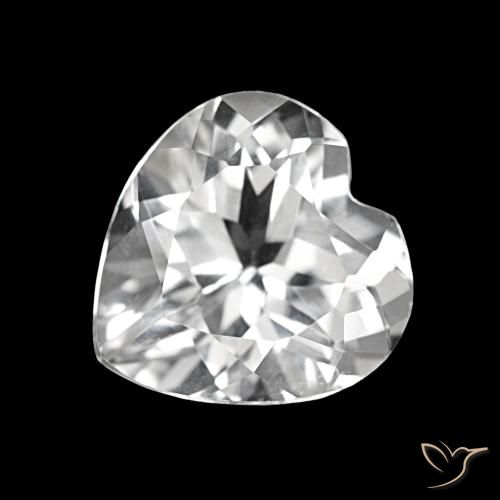 3.55ct White Topaz, Heart, VVS-VS