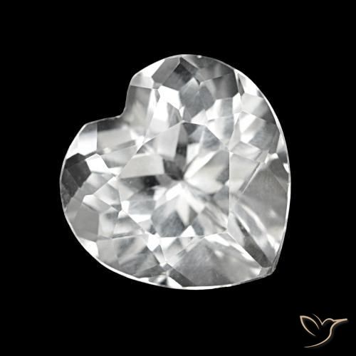 4.22 ct White Topaz Stone, Natural Topaz in Heart Facet Shape for Sale