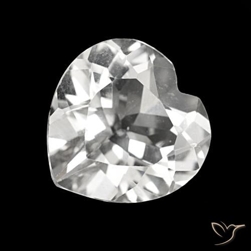 3.69ct White Topaz, Heart, VVS-VS