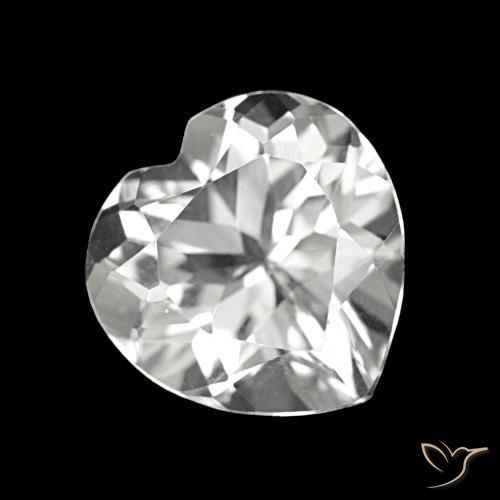 4.15 ct White Topaz Stone, Natural Topaz in Heart Facet Shape for Sale