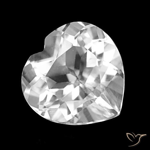 4.19 ct White Topaz Stone, Natural Topaz in Heart Facet Shape for Sale
