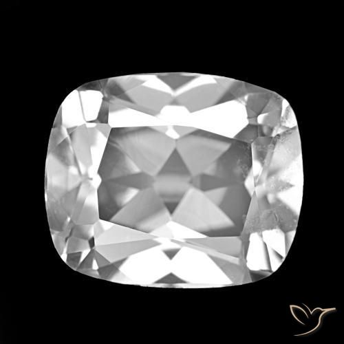 6.24 ct White Topaz Stone, Natural Topaz in Cushion-Cut Shape for Sale