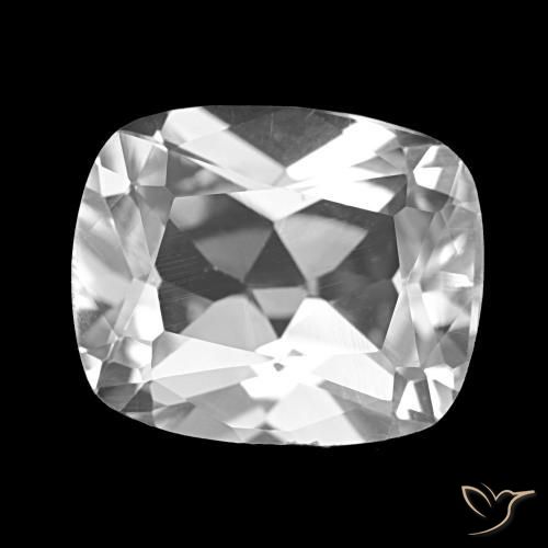 5.84 ct White Topaz Stone, Natural Topaz in Cushion-Cut Shape for Sale