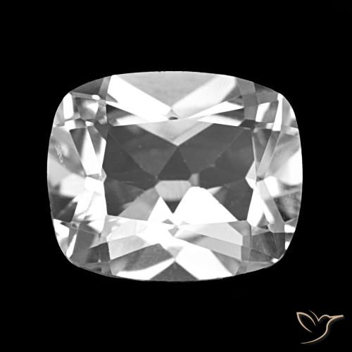 6.29 ct White Topaz Gemstone, Topaz Gem in Cushion-Cut Shape for Sale.
