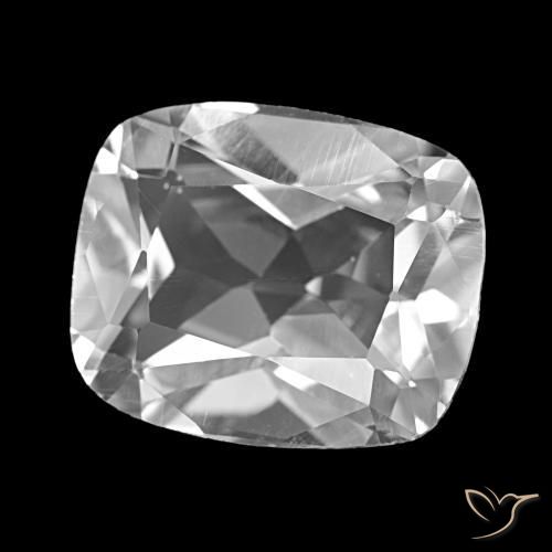 5.81 ct White Topaz Stone, Natural Topaz in Cushion-Cut Shape for Sale