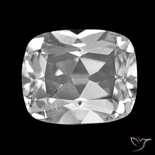 6.04 ct White Topaz Gemstone, Topaz Gem in Cushion-Cut Shape for Sale.