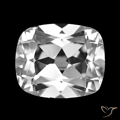 6.41 ct White Topaz Gemstone, Topaz Gem in Cushion-Cut Shape for Sale.