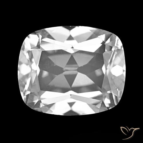 6.13 ct White Topaz Gemstone, Topaz Gem in Cushion-Cut Shape for Sale.