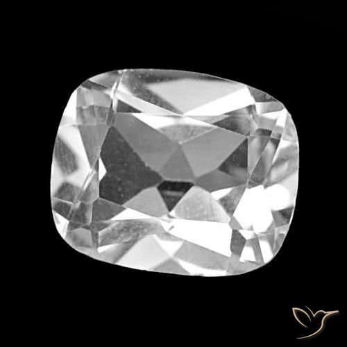 5.25 ct White Topaz Stone, Natural Topaz in Cushion-Cut Shape for Sale