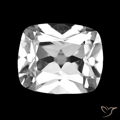 5.90 ct White Topaz Stone, Natural Topaz in Cushion-Cut Shape for Sale