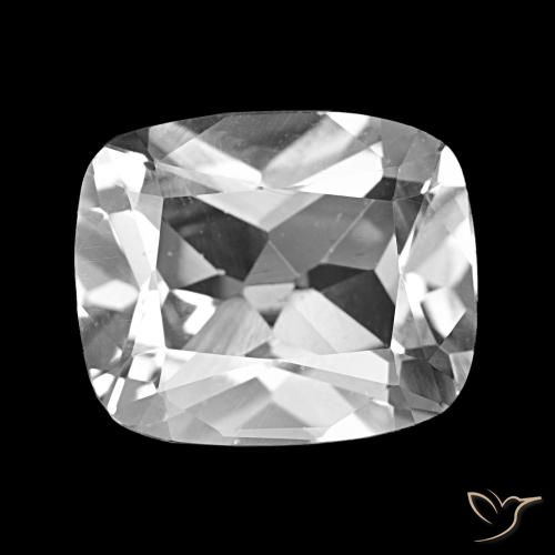 6.19 ct White Topaz Gemstone, Topaz Gem in Cushion-Cut Shape for Sale.