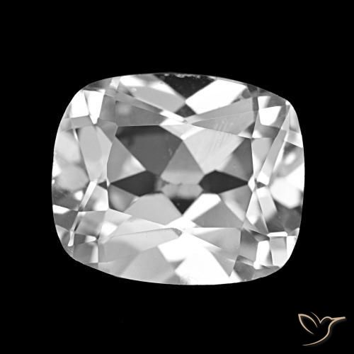 5.97 ct White Topaz Stone, Natural Topaz in Cushion-Cut Shape for Sale