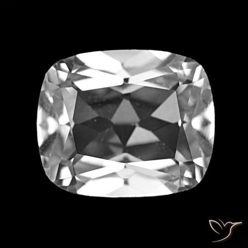 6.25 ct White Topaz Gemstone, Topaz Gem in Cushion-Cut Shape for Sale.