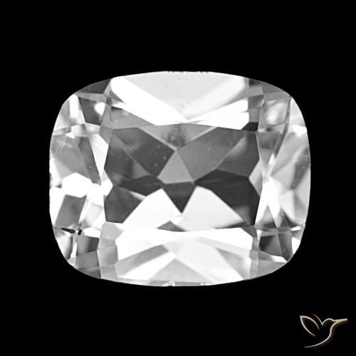 5.49 ct White Topaz Gemstone, Topaz Gem in Cushion-Cut Shape for Sale.