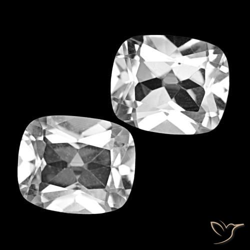 12.10 ctw White Topaz Stones, Natural Topaz in Cushion-Cut Shape for Sale