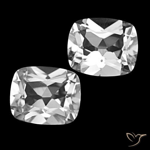 12.20 ctw White Topaz Stones, Natural Topaz in Cushion-Cut Shape for Sale