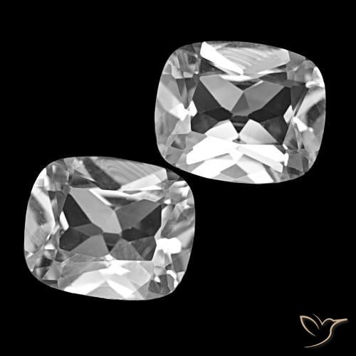11.96 ctw White Topaz Stones, Natural Topaz in Cushion-Cut Shape for Sale