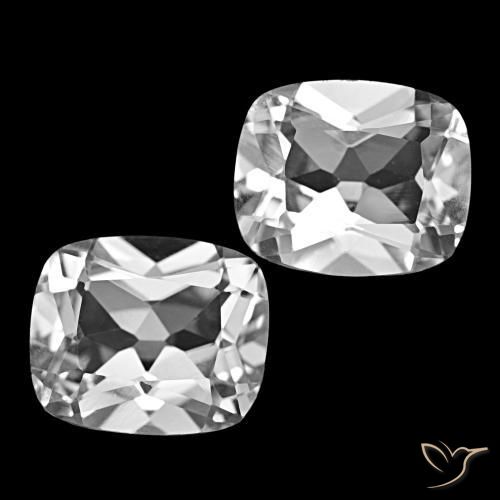 12.01 ctw White Topaz Stones, Natural Topaz in Cushion-Cut Shape for Sale
