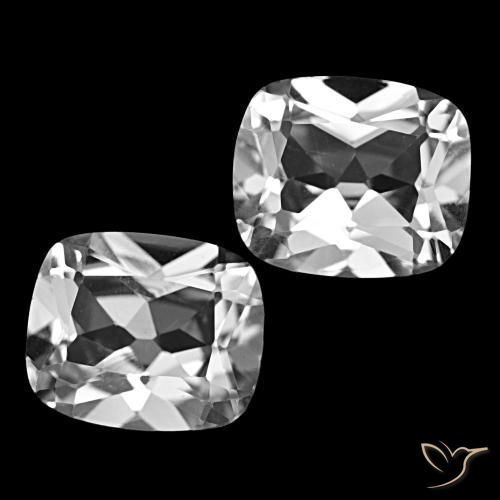 12.08 ctw White Topaz Stones, Natural Topaz in Cushion-Cut Shape for Sale