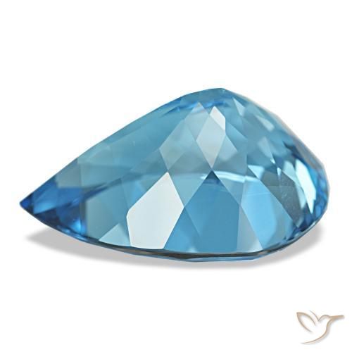 Topaz Gemstone in 21.8 x 15.7 mm Size for Sale, Topaz Stone in Swiss Blue Color