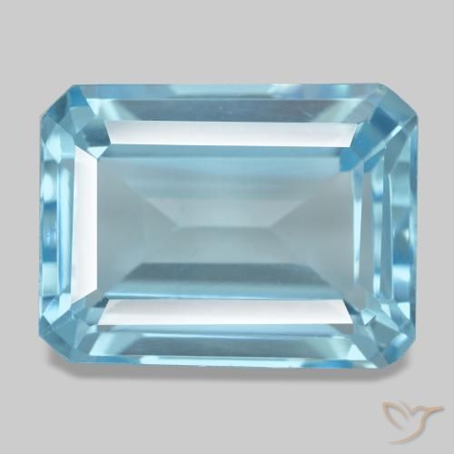 16.66ct Blue Topaz, Emerald Cut, VVS-VS