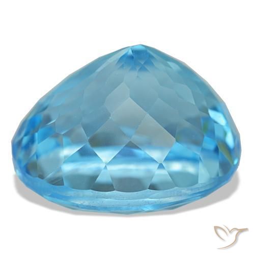 Topaz Gemstone in 17.1 x 14.8 mm Size for Sale, Topaz Stone in Swiss Blue Color