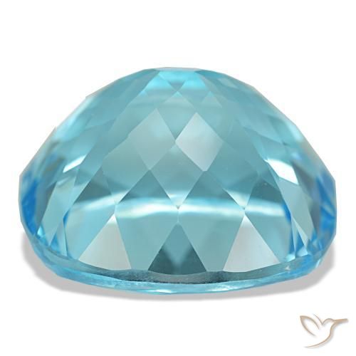Topaz Gemstone in 16.3 x 15 mm Size for Sale, Topaz Stone in Swiss Blue Color